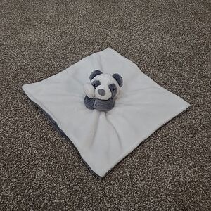 Carters Panda Bear Lovey Security Blanket Black White Baby Plush Nursery Toy